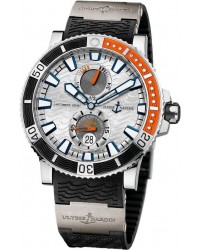 Ulysse Nardin Maxi Marine Diver  Automatic Men's Watch, Titanium & Stainless Steel, Silver Dial, 263-90-3/91