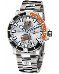 Ulysse Nardin Maxi Marine Diver  Automatic Men's Watch, Titanium & Stainless Steel, Silver Dial, 263-90-7M/91