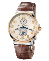 Ulysse Nardin Marine Chronometer  Automatic Men's Watch, Steel & 18K Rose Gold, Silver Dial, 265-66/60