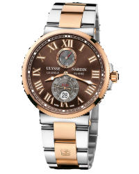 Ulysse Nardin Marine Chronometer  Automatic Men's Watch, Steel & 18K Rose Gold, Brown Dial, 265-67-8/45