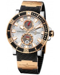 Ulysse Nardin Maxi Marine Diver  Automatic Men's Watch, Titanium & Rose Gold, Silver Dial, 265-90-3/91