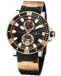 Ulysse Nardin Maxi Marine Diver  Automatic Men's Watch, Titanium & Rose Gold, Black Dial, 265-90-3/92