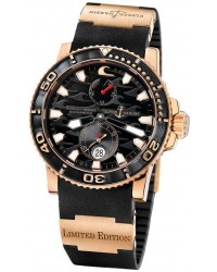 Ulysse Nardin Maxi Marine Diver  Automatic Men's Watch, 18K Rose Gold, Black Dial, 266-37LE-3A