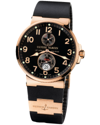 Ulysse Nardin Marine Chronometer  Automatic Men's Watch, 18K Rose Gold, Black Dial, 266-66-3/62