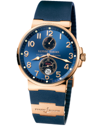 Ulysse Nardin Marine Chronometer  Automatic Men's Watch, 18K Rose Gold, Blue Dial, 266-66-3/623