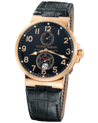 Ulysse Nardin Marine Chronometer  Automatic Men's Watch, 18K Rose Gold, Black Dial, 266-66/62