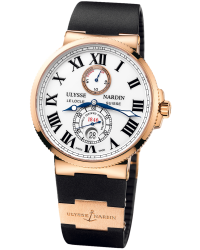 Ulysse Nardin Marine Chronometer  Automatic Men's Watch, 18K Rose Gold, White Dial, 266-67-3/40
