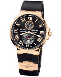 Ulysse Nardin Marine Chronometer  Automatic Men's Watch, 18K Rose Gold, Black Dial, 266-67-3/42