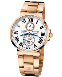 Ulysse Nardin Marine Chronometer  Automatic Men's Watch, 18K Rose Gold, White Dial, 266-67-8M/40