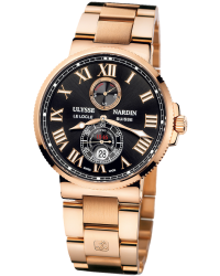 Ulysse Nardin Marine Chronometer  Automatic Men's Watch, 18K Rose Gold, Black Dial, 266-67-8M/42