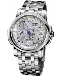 Ulysse Nardin Nifty / Functional  Automatic Men's Watch, 18K White Gold, Silver Dial, 320-60-8/60