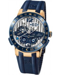 Ulysse Nardin Nifty / Functional  Automatic Men's Watch, Ceramic & Gold, Blue Dial, 326-00-3