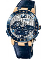 Ulysse Nardin Nifty / Functional  Automatic Men's Watch, Ceramic & Gold, Blue Dial, 326-00