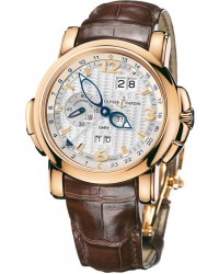 Ulysse Nardin Nifty / Functional  Automatic Men's Watch, 18K Rose Gold, White Dial, 326-60/60