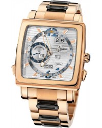 Ulysse Nardin Nifty / Functional  Automatic Men's Watch, 18K Rose Gold, Silver Dial, 326-90-8M/91