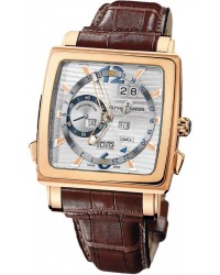 Ulysse Nardin Nifty / Functional  Automatic Men's Watch, 18K Rose Gold, Silver Dial, 326-90/91