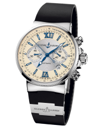 Ulysse Nardin Marine Chronometer  Automatic Men's Watch, Stainless Steel, Beige Dial, 353-66-3/314
