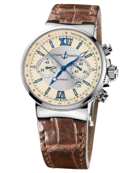 Ulysse Nardin Marine Chronometer  Automatic Men's Watch, Stainless Steel, Beige Dial, 353-66/314