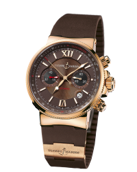 Ulysse Nardin Marine Chronometer  Automatic Men's Watch, 18K Rose Gold, Brown Dial, 356-66-3/355