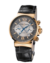 Ulysse Nardin Marine Chronometer  Automatic Men's Watch, 18K Rose Gold, Silver Dial, 356-66/319