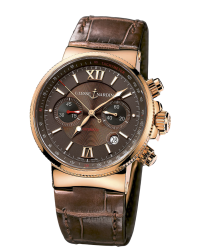 Ulysse Nardin Marine Chronometer  Automatic Men's Watch, 18K Rose Gold, Brown Dial, 356-66/355