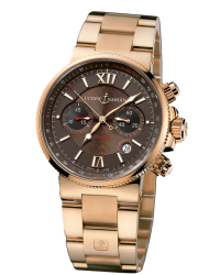 Ulysse Nardin Marine Chronometer  Automatic Men's Watch, 18K Rose Gold, Brown Dial, 356-66-8/355