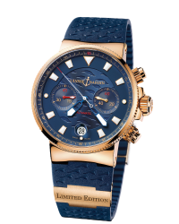Ulysse Nardin Marine Chronometer  Automatic Men's Watch, 18K Rose Gold, Blue Dial, 356-68LE-3
