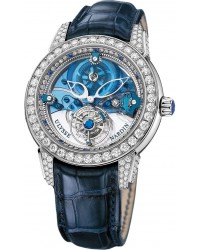 Ulysse Nardin Exceptional  Automatic Men's Watch, Platinum, Blue & Diamonds Dial, 799-93