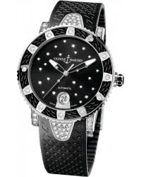 Ulysse Nardin Maxi Marine Diver  Automatic Women's Watch, Stainless Steel, Black & Diamonds Dial, 8103-101EC-3C/22