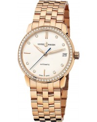 Ulysse Nardin Classical  Automatic Women's Watch, 18K Rose Gold, Cream & Diamonds Dial, 8106-116B-8/990
