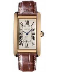 Cartier Tank Americaine  Automatic Men's Watch, 18K Rose Gold, Silver Dial, W2609156
