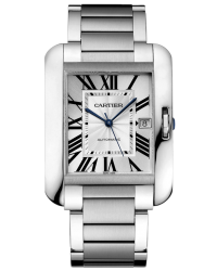 Cartier Tank Anglaise  Automatic Men's Watch, Stainless Steel, Silver Dial, W5310008