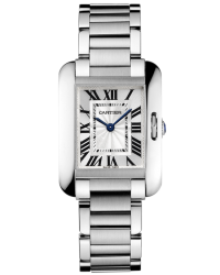 Cartier Tank Anglaise  Quartz Women's Watch, Stainless Steel, Silver Dial, W5310022