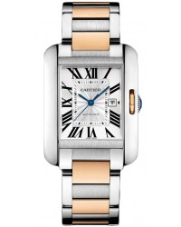 Cartier Tank Anglaise  Automatic Women's Watch, Stainless Steel, Silver Dial, W5310037