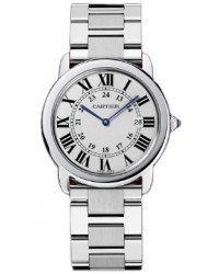 Cartier Ronde Solo  Quartz Men's Watch, Stainless Steel, Silver Dial, W6701005