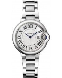 Cartier Ballon Bleu  Automatic Women's Watch, Stainless Steel, Silver Dial, W6920084