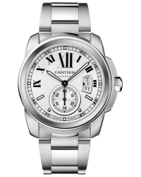 Cartier Calibre  Automatic Men's Watch, Stainless Steel, Silver Dial, W7100015