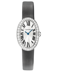 Cartier Baignoire  Quartz Women's Watch, 18K White Gold, Silver Dial, WB520008