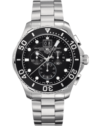 Tag Heuer Aquaracer  Chronograph Quartz Men's Watch, Stainless Steel, Black Dial, CAN1010.BA0821