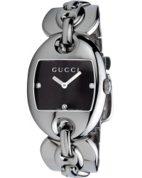 Gucci Marina Chain  Quartz Women's Watch, Stainless Steel, Black Dial, YA121303