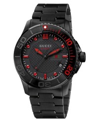 Gucci G-Timeless  Quartz Men's Watch, PVD, Black Dial, YA126230