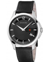 Gucci G-Timeless  Quartz Men's Watch, Stainless Steel, Black Dial, YA126304