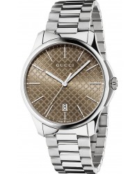 Gucci G-Timeless  Quartz Men's Watch, Stainless Steel, Brown Dial, YA126317