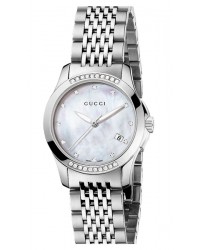 Gucci G-Timeless  Quartz Women's Watch, Stainless Steel, White Dial, YA126510