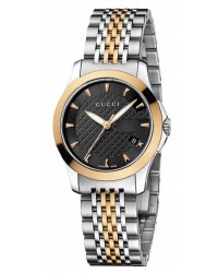 Gucci G-Timeless  Quartz Women's Watch, Gold Plated, Black Dial, YA126512