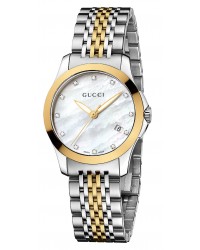 Gucci G-Timeless  Quartz Women's Watch, Gold Plated, Mother Of Pearl Dial, YA126513