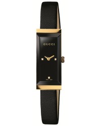 Gucci G-Frame  Quartz Women's Watch, 18K Yellow Gold, Black Dial, YA127506