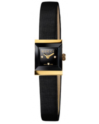 Gucci G-Frame  Quartz Women's Watch, 18K Yellow Gold, Black Dial, YA128505