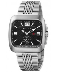 Gucci Gucci Coupe  Chronograph Quartz Men's Watch, Stainless Steel, Black Dial, YA131305