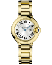 Cartier Ballon Bleu  Quartz Women's Watch, 18K Yellow Gold, Silver Dial, W69001Z2